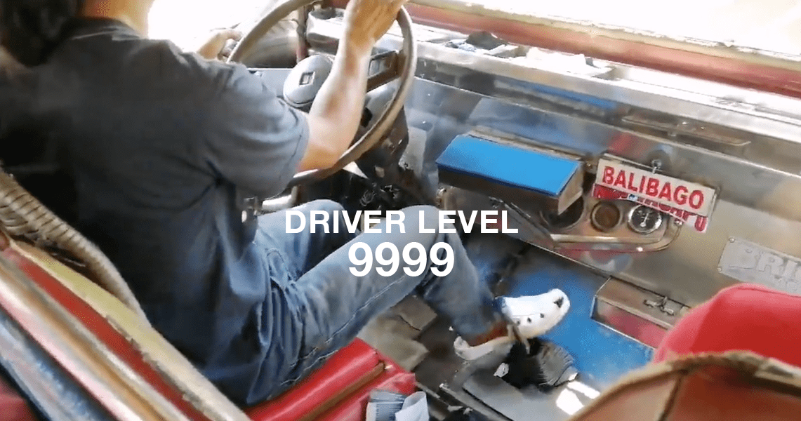 Jeepney Driver Shifts With His Feet, What Could Go Wrong?