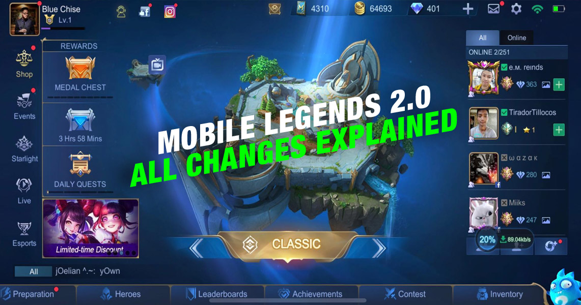 Mobile Legends 2.0 Changes Are Live!