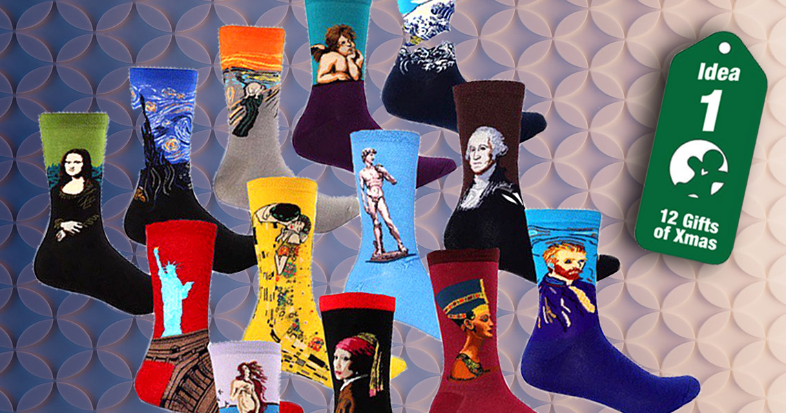 Idea #1 of 12 Gifts for Christmas: ICONIC SOCKS