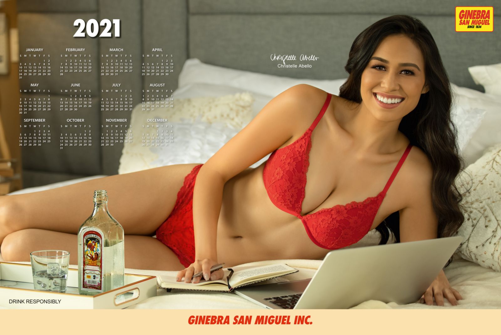 And Your 2021 Ginebra San Miguel Calendar Girl Is Christelle Abello!